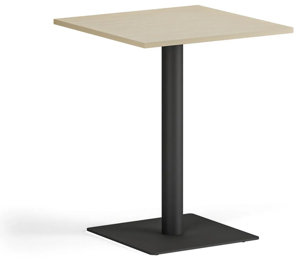 Konferenčný stolík ENZO, 60x60 cm, čierna podnož, breza