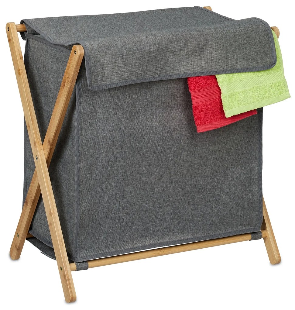 Skladací kôš na bielizeň s vekom RD41314