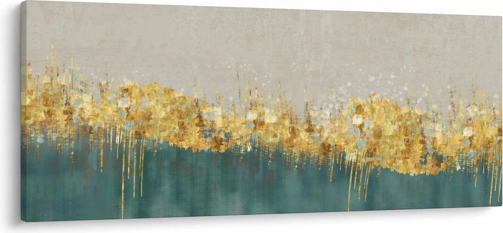 Obraz - Textúra so zlatým dekorom (120x50 cm)