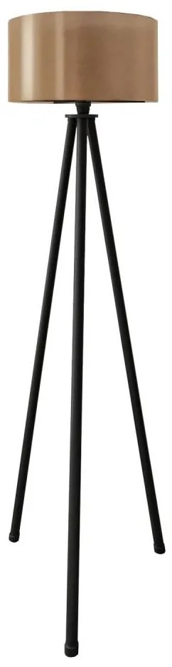 Stojacia lampa AYD 1xE27/40W/230V čierna/hnedá