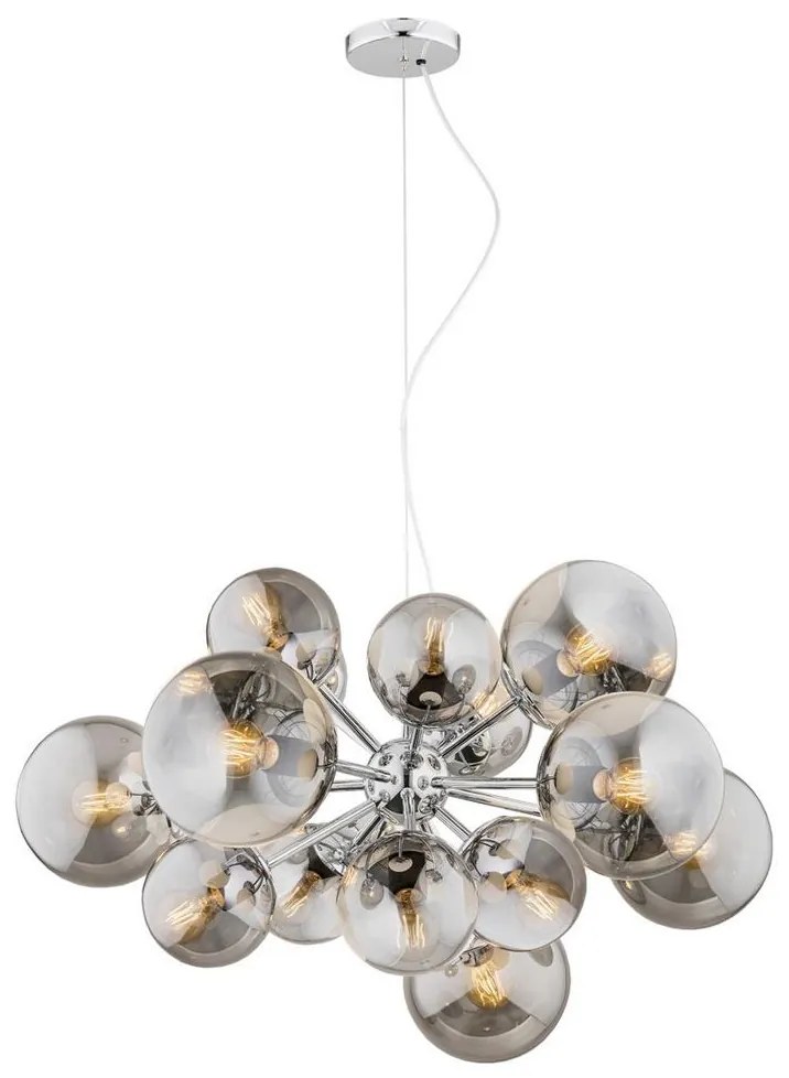 Argon 5022 - Luster na lanku SATELITE 15xE27/15W/230V lesklý chróm