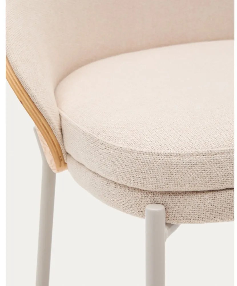 Béžová/vo svetloprírodnej farbe barová stolička (výška sedadla 77 cm) Eamy – Kave Home
