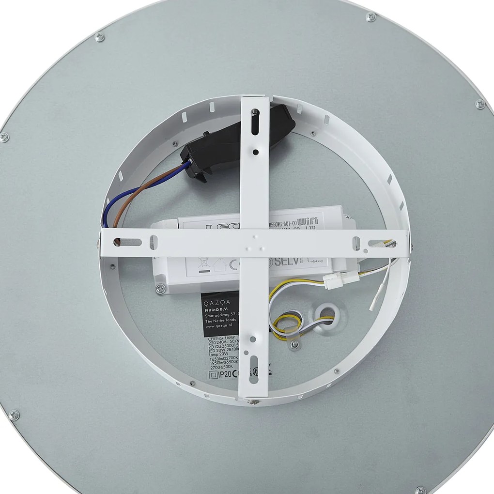 Inteligentný LED panel biely 40 cm vrátane LED stmievania na teplé svetlo s diaľkovým ovládaním - Knob