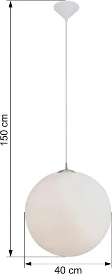 Eglo 22873 - Závesný luster na lankách RONDO 1xE27/60W/230V pr. 40 cm biela