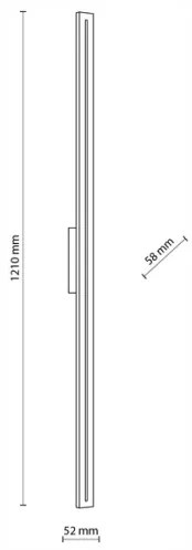 LED Vonkajšie nástenné svietidlo LINEA LED/30W/230V IP65 121 cm antracit