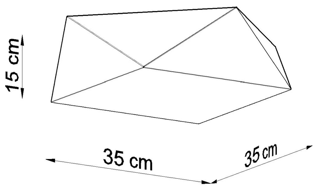 Sollux stropné svietidlo prisadené HEXA 35 biele SL.0689