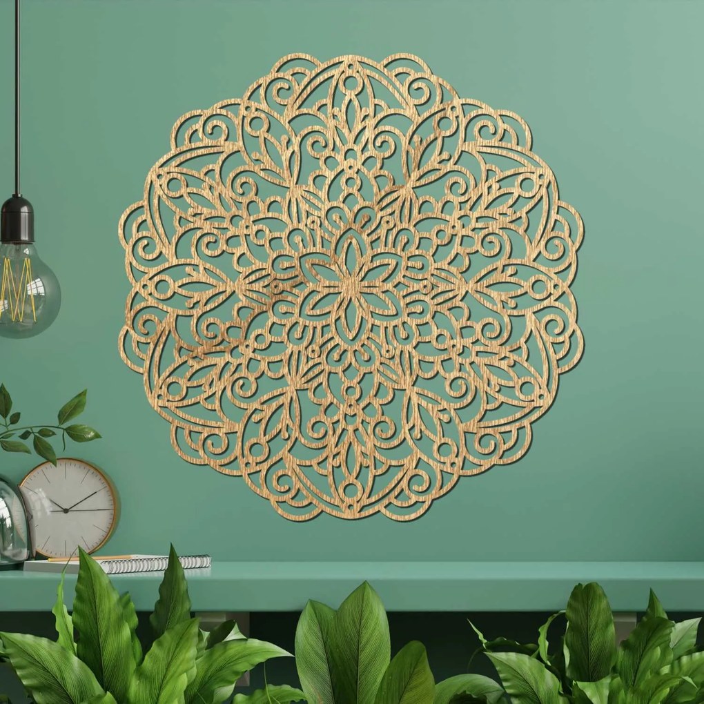 Drevená mandala, obraz na stenu | TERRONY: Preglejka Topoľ - Honey 3071 20 cm 3854-85187 PR0248