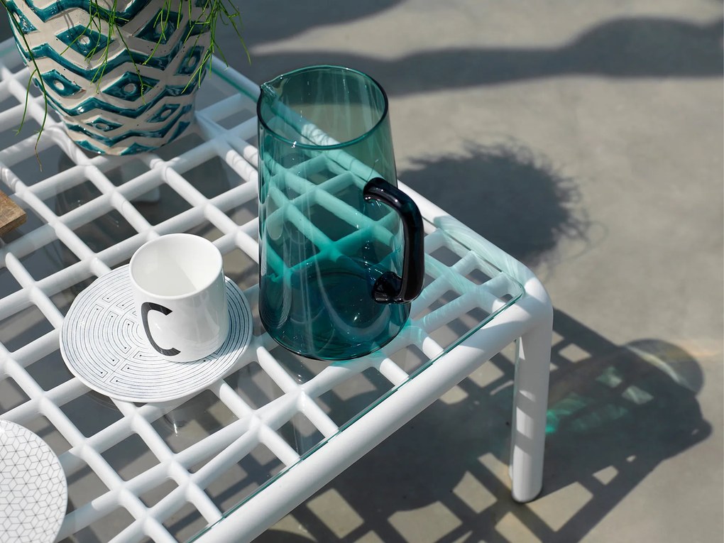 Komodo stôl so sklom 70x70 cm Agave