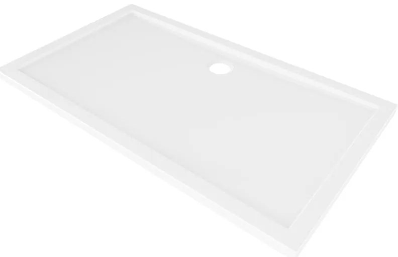 Mexen Flow Slim, obdĺžniková sprchová vanička 160 x 100 cm, biela lesklá, 46R101016