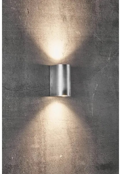 Nordlux - Vonkajšie nástenné svietidlo CANTO 2xGU10/28W/230V IP44 strieborné