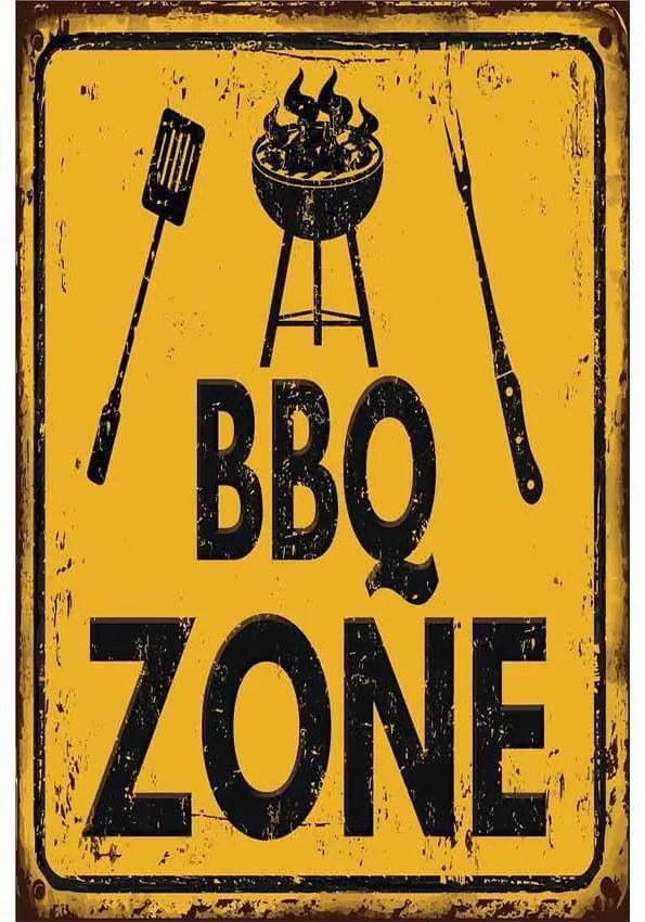 Ceduľa BBQ Zone 40 x 30 cm