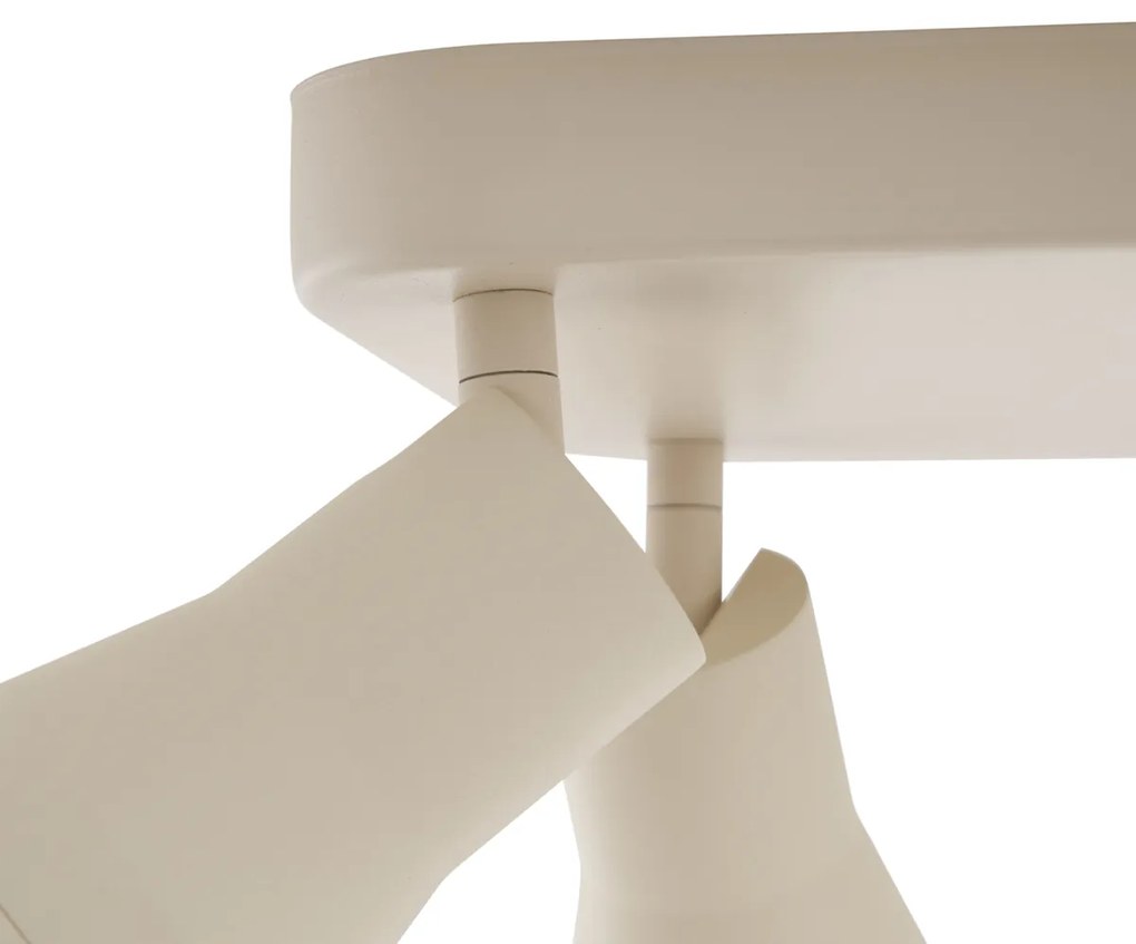 Béžový štvorcový stropný reflektor GU10 50 mm 4-svetlo - Stanley