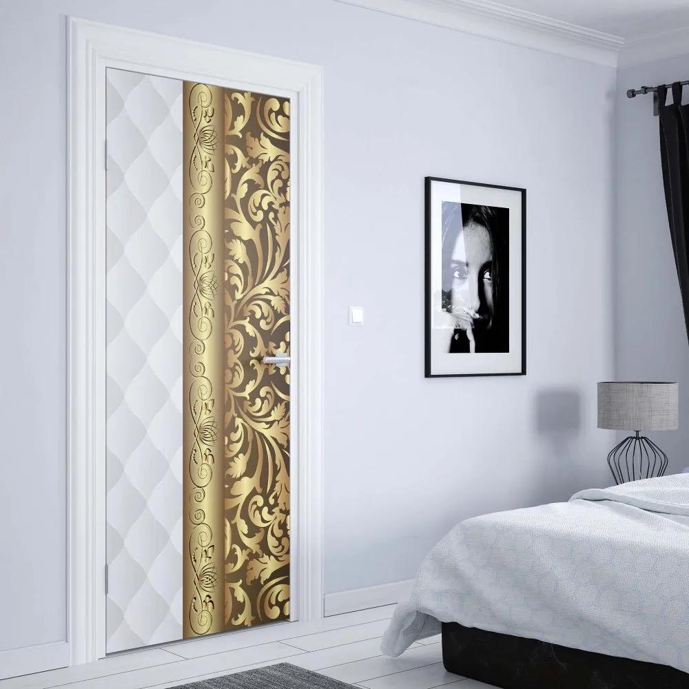 GLIX Fototapeta na dvere - Luxury Gold And White Ornamental Design
