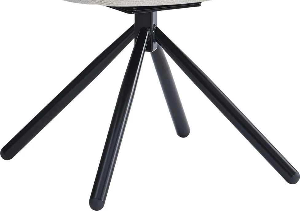 Jedálenská stolička Livela, krémová štrukturovaná tkanina