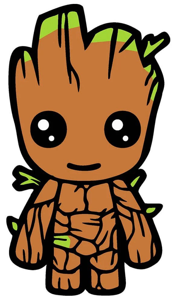 Veselá Stena Drevené vyfarbovacie postavičky Avengers a Groot