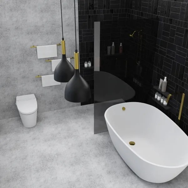 Luster na lanku NOAK 2xE27/15W/230V čierna/zlatá