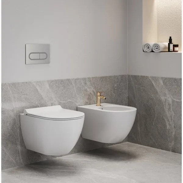 Ravak X01517 - Závesný bidet UNI CHROME keramika/biela