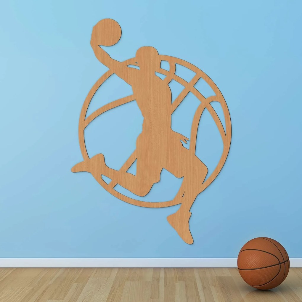 DUBLEZ | Darček pre basketbalistu - Drevená nálepka