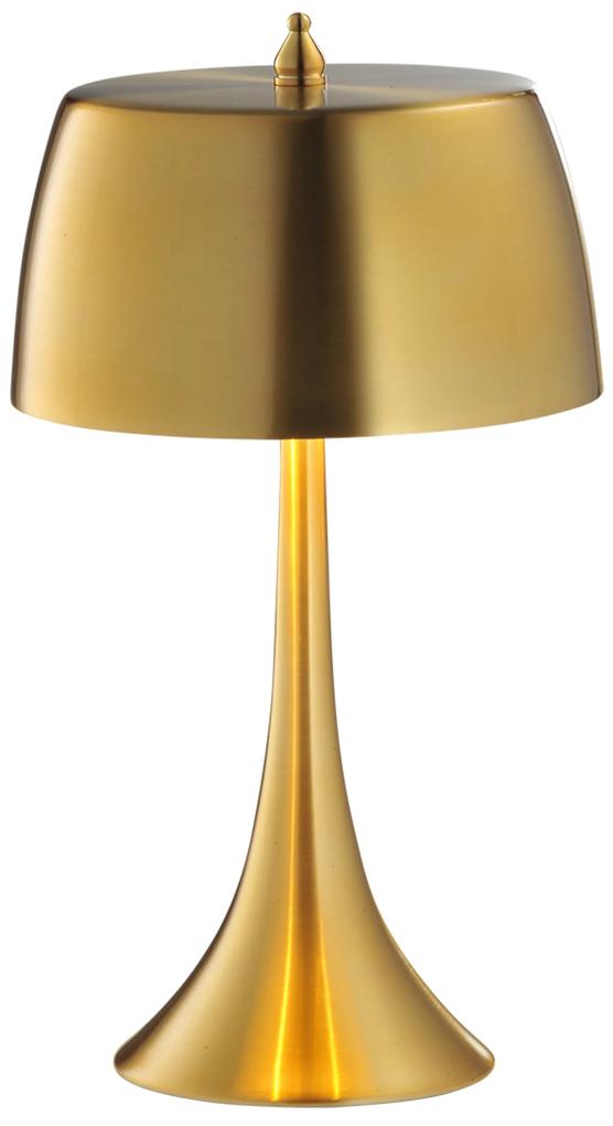 CLX Dotyková stolná lampa PATERNO, 2xE14, 40W, zlatá