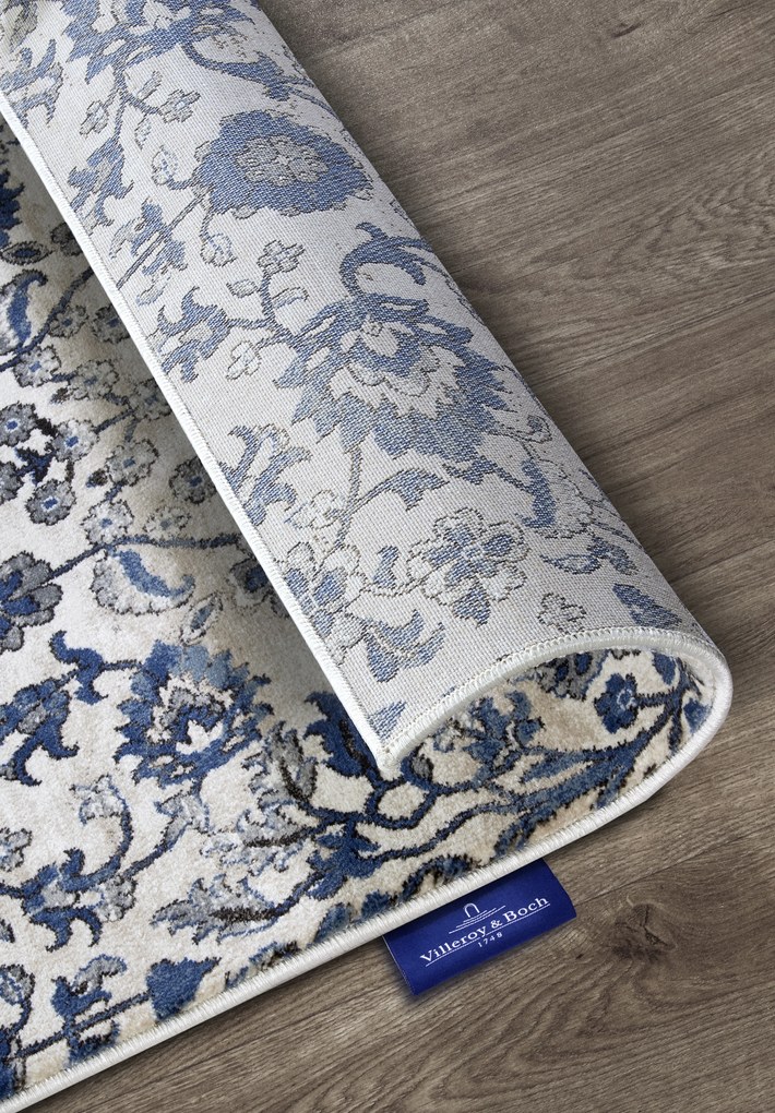 Villeroy & Boch, Behúň Villeroy & Boch 106120 Cream, Blue, 80x240, modrá, obývacia izba