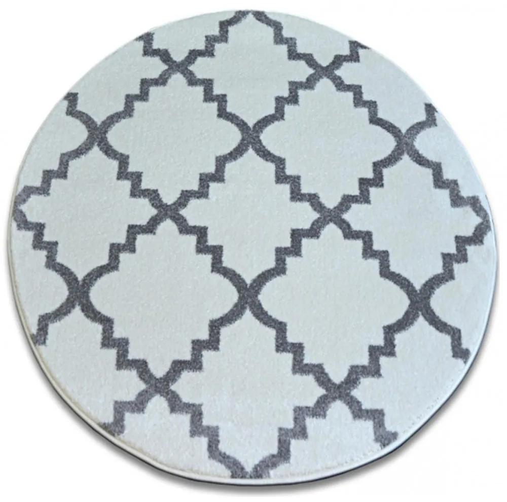 Kusový koberec Mira biely kruh 100cm