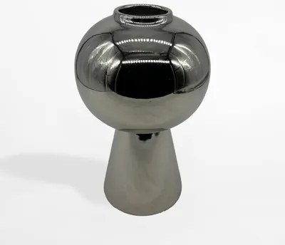 Moderná váza strieborná 25 cm