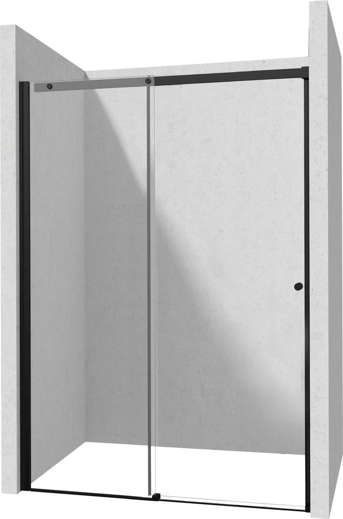 Deante Kerria Plus, posuvné sprchové dvere do otvoru 170x200 cm, 6mm číre sklo, čierny profil, DEA-KTSPN17P