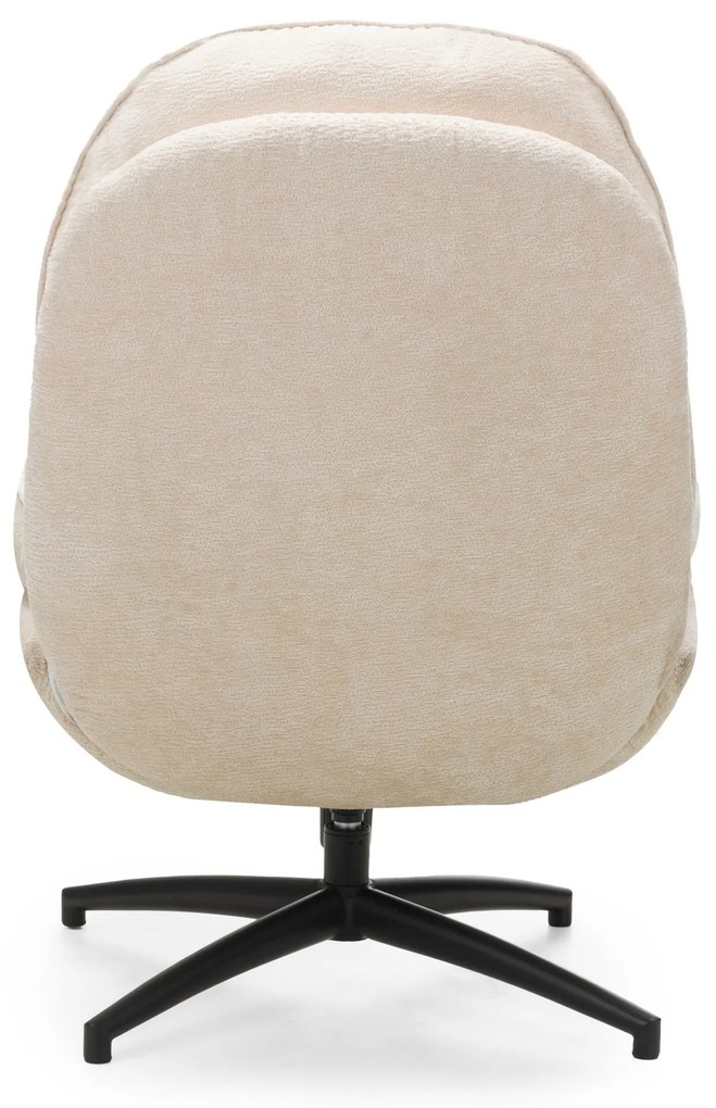 Otočné relaxační křeslo VERANO s podnožkou béžové