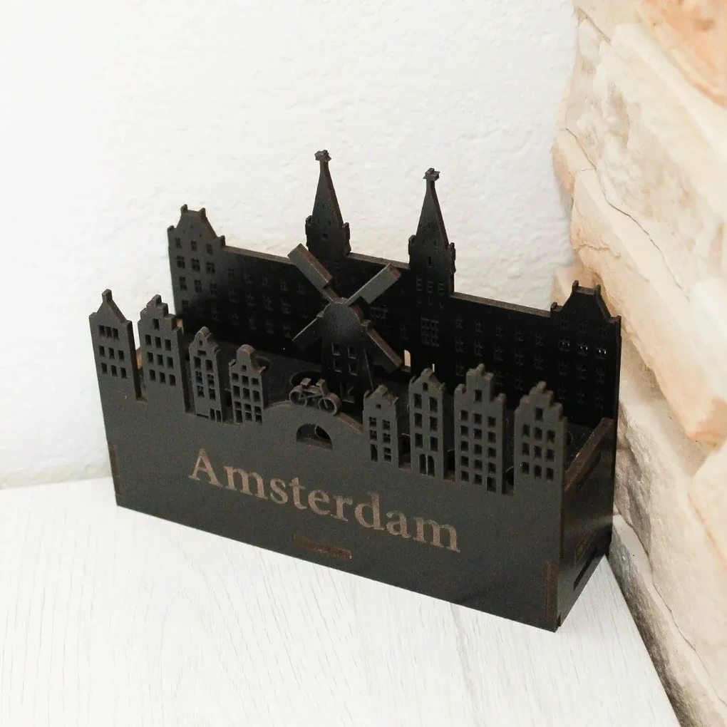 Drevený, luxusný stojan na perá - Amsterdam | DUBLEZ