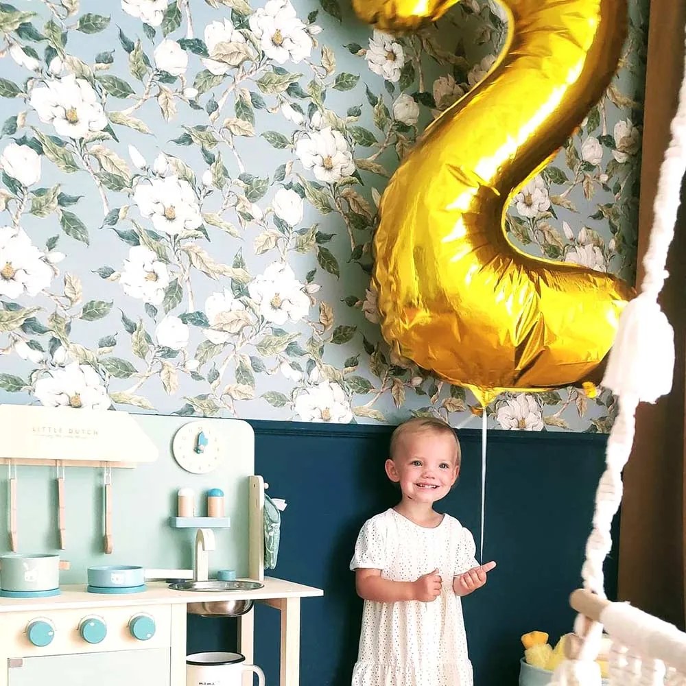 Tapeta biela magnólia 280x50 cm