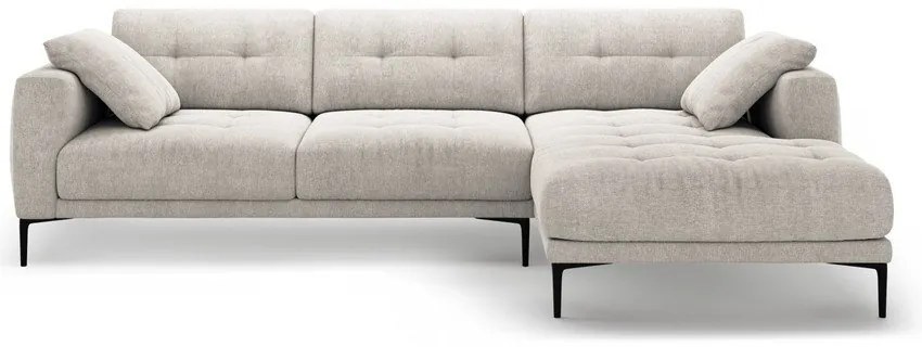 Béžová rohová pohovka (pravý roh/s leňoškou) Bemy – Micadoni