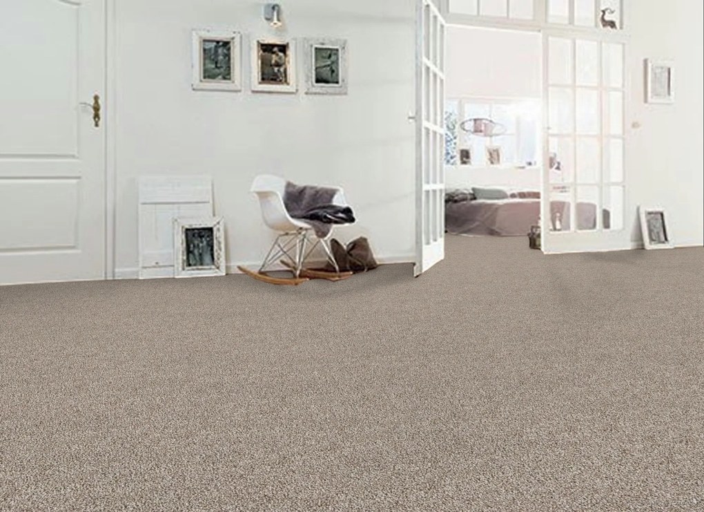 Lano, Koberec metráž Bloom 253, na mieru, šíře 4m,5m, hnedá, ab (mriežka), chodba / predsieň