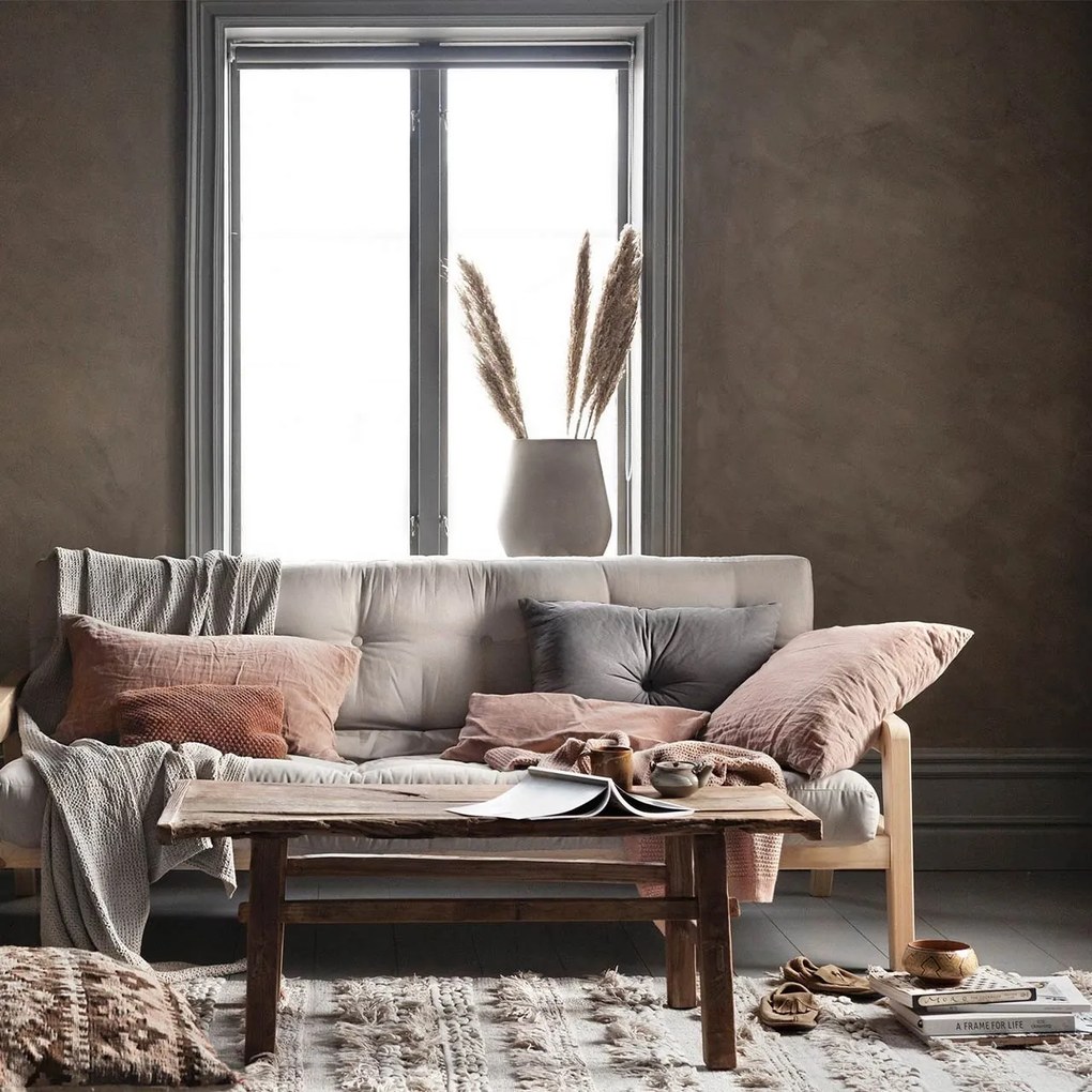 Variabilná pohovka Grab Black/Wheat beige 93 × 204 × 90 cm