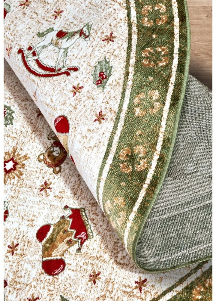 Zelený okrúhly koberec s vianočným motívom s prímesou bavlny ø 200 cm Toy's Delight Green Christmas – Villeroy&amp;Boch