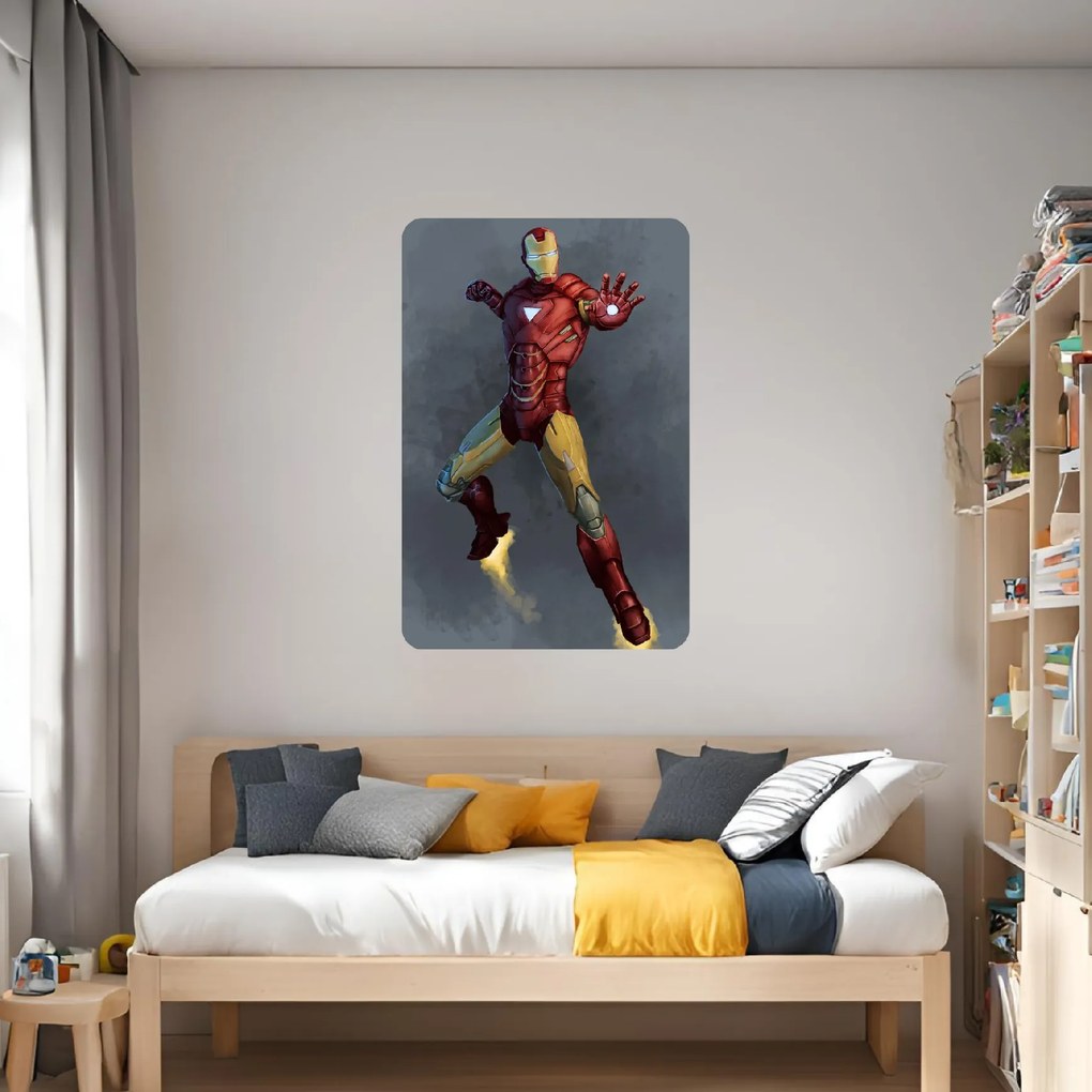 Textilná nálepka na stenu "Ironman"