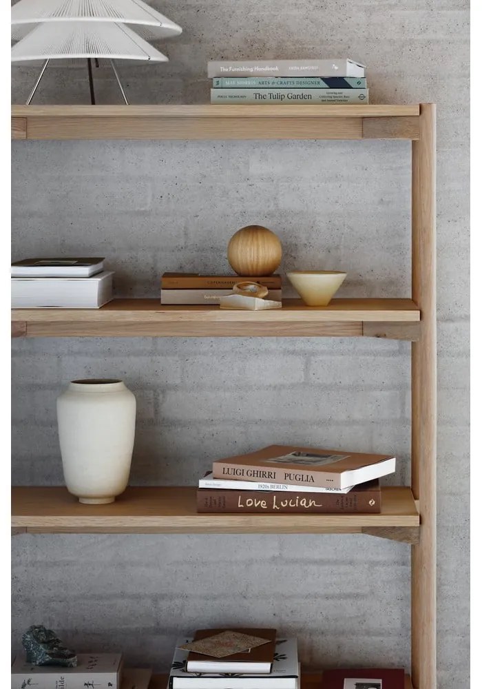 Knižnica v dekore duba v prírodnej farbe 86x160x30 cm Braidwood – Actona