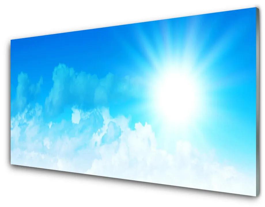 Obraz plexi Slnko nebo krajina 125x50 cm