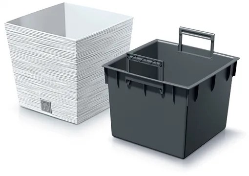 Plastový kvetináč DFS300 29,5 cm - biela