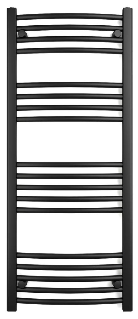 Erga Puerto, vykurovacie teleso 1200x500 mm, 511W, čierna matná, ERG-LAV-GRZE-BK-50120