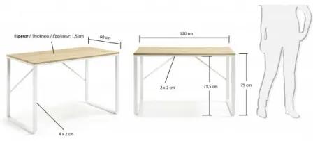 TALBOT WHITE pracovný stôl