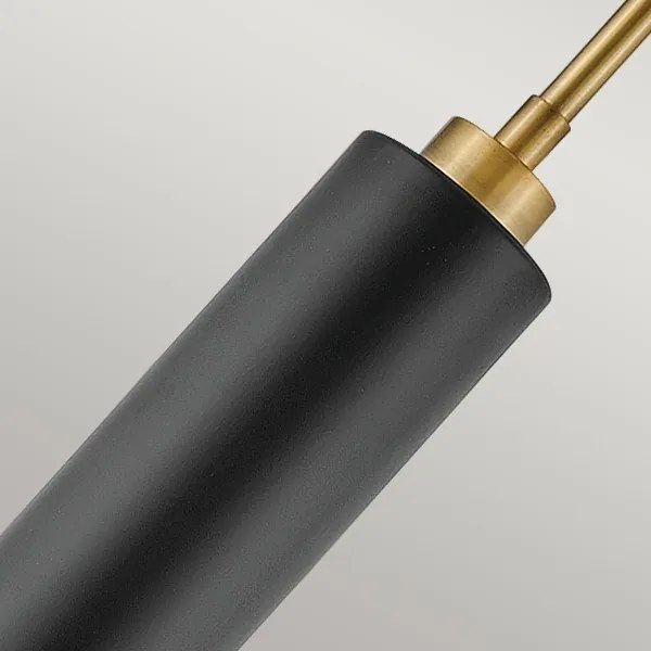 Hinkley HK-CEDRIC-P-M-BK-Luster na tyči CEDRIC 2xE27/60W/230V pr.33cm zlatá/čierna