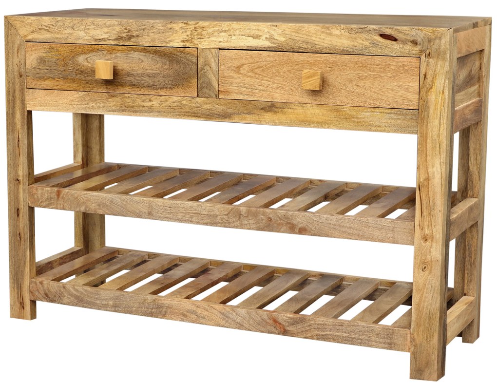 furniture-nabytek.cz - Konzolový stolek se šuplíky 110x76x35 z masivu mango