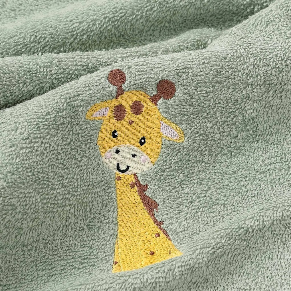 Goldea detský froté uterák - žirafa na šalvii 30 x 50 cm
