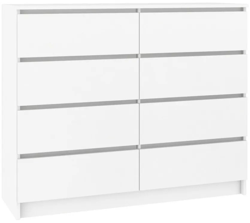 Komoda ARMARIA K140 8SZ, 138x99x40, biela