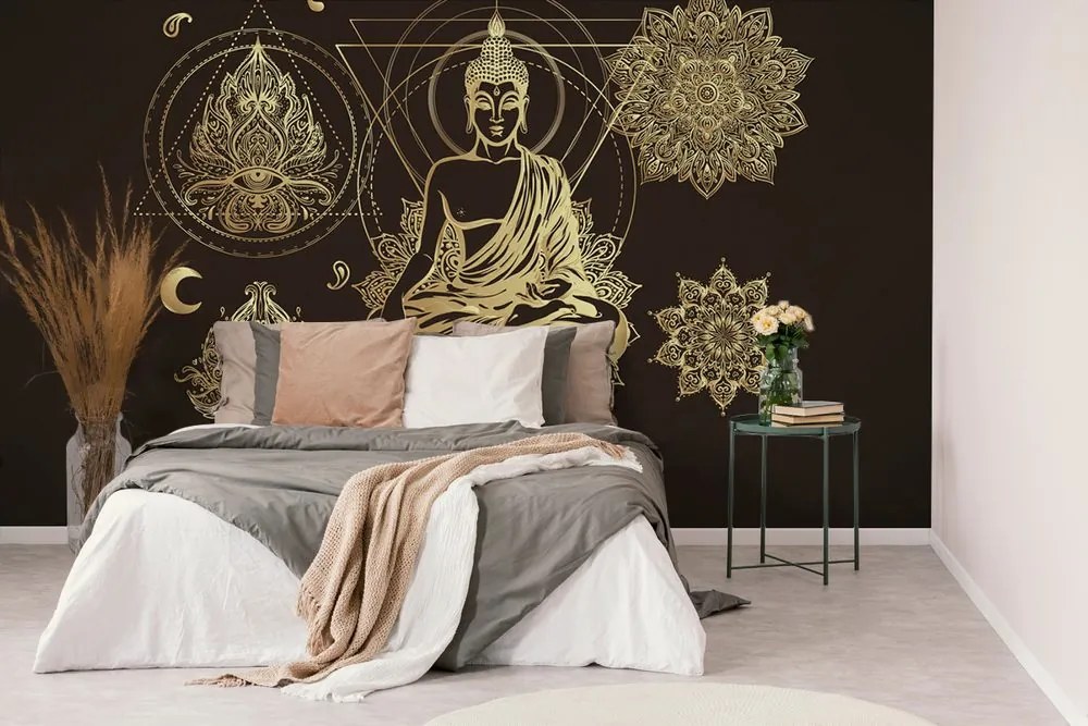 Samolepiaca tapeta zlatý Buddha
