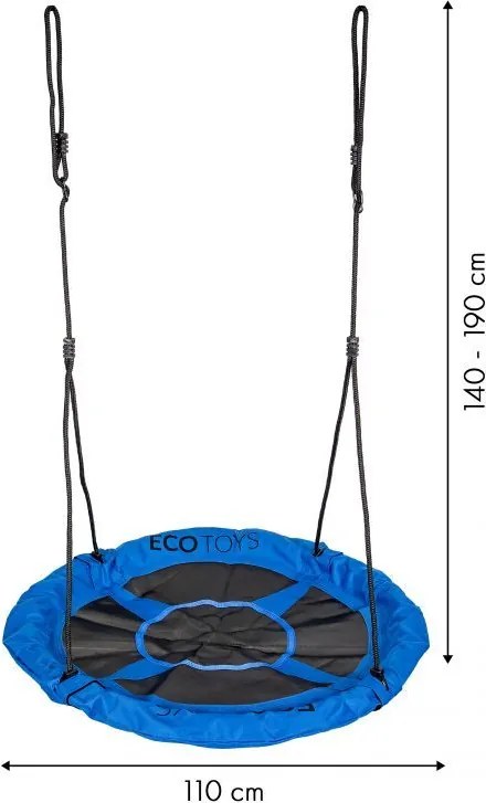 Bestent Hojdačka - bocianie hniezdo BLUE 110cm Ecotoys