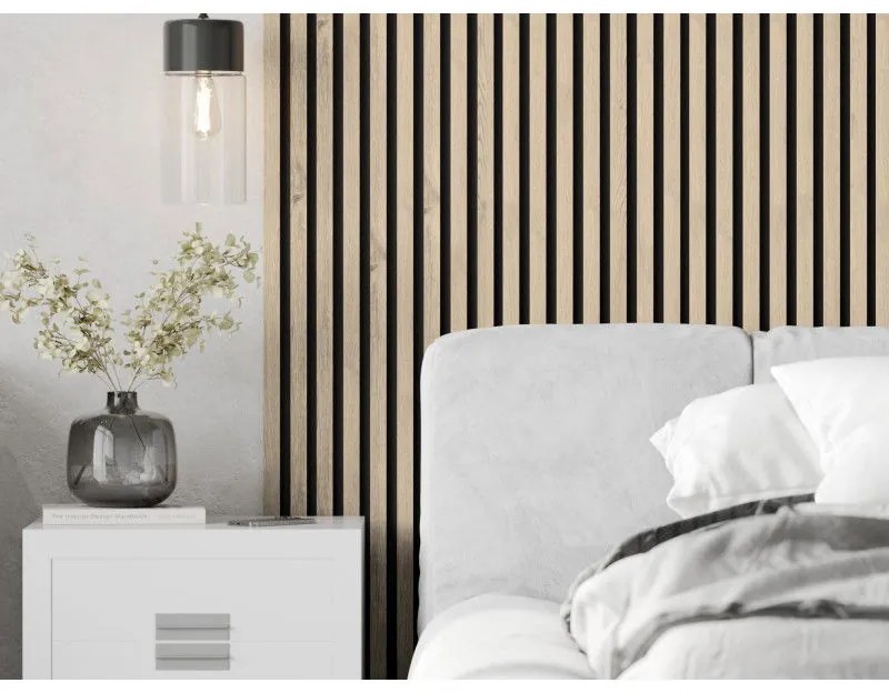 Mexen Lam-F, akustické stenové lamely 275 × 31,5 cm, filc 6 mm, dub perlový, S105-275317-2812-058