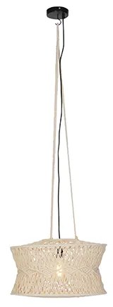 Orientálne závesné svietidlo Makramé 50 cm - Leonard