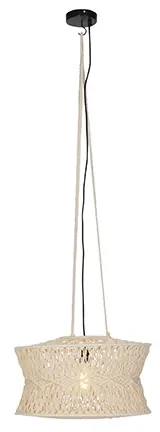 Orientálne závesné svietidlo Makramé 50 cm - Leonard