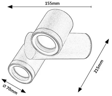 Rabalux 77111 - Vonkajšie nástenné svietidlo ENOL 2xGU10/35W/230V IP44